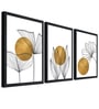 Multicolour Synthetic Wood (Set of 3) Art Panels
