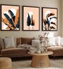 Multicolour Synthetic Wood (Set of 3) Art Panels