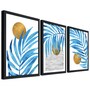 Multicolour Synthetic Wood (Set of 3) Art Panels