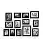 Black Synthetic Wood Set of 13 Collage Photo Frames
