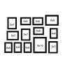 Black Synthetic Wood Set of 13 Collage Photo Frames