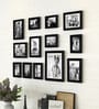 Black Synthetic Wood Set of 13 Collage Photo Frames