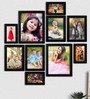 Black Synthetic Wood Set Of 10 Individual Photo Frames