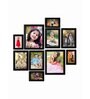Black Synthetic Wood Set Of 10 Individual Photo Frames