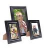 Black Synthetic wood Set of 3 Table Photo Frame