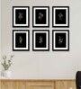 Set Of 6 Black Synthetic Wood Collage
Photo Frames