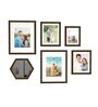 Black Synthetic Wood Neptune Set Of 6 Collage Photo Frames