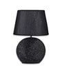 Black Table Lamp With Modern Design With Fabric Lampshade Ceramic Base