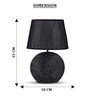 Black Table Lamp With Modern Design With Fabric Lampshade Ceramic Base