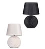 Black Table Lamp With Modern Design With Fabric Lampshade Ceramic Base