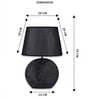 Black Table Lamp With Modern Design With Fabric Lampshade Ceramic Base