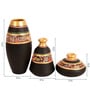 Black Table Decorative Terracotta Vases (Set Of 3)