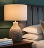 Black Terra cotta Artisan Stone Luxe Table Lamp