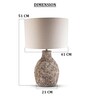 Black Terra cotta Artisan Stone Luxe Table Lamp