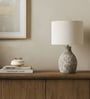 Black Terra cotta Artisan Stone Luxe Table Lamp