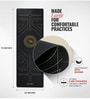 Black Thermoplastic Elastomer 72X24 Inches Anti Skid Yoga Mat