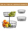 Black Tier Fruit Basket Fruit Bowl Vegetable Organizer