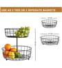 Black Tier Fruit Basket Fruit Bowl Vegetable Organizer