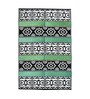 Black Traditional Polyproylene 4 ft x 6 ft Machine Made Picnic  Mats