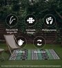 Black Traditional Polyproylene 4 ft x 6 ft Machine Made Picnic  Mats