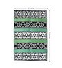 Black Traditional Polyproylene 4 ft x 6 ft Machine Made Picnic  Mats