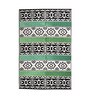 Black Traditional Polyproylene 4 ft x 6 ft Machine Made Picnic  Mats