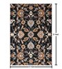 Black Traditional Wool 4 ft x 6 Hand Tufted Carpet
