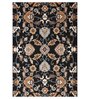 Black Traditional Wool 4 ft x 6 Hand Tufted Carpet