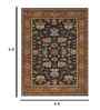 Black Traditional Wool 4x6 Feet  Handmade Rectangle Carpet