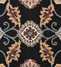 Black Traditional Wool 5 ft x 7 ft Hand Tufted Carpet