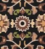 Black Traditional Wool 5 ft x 7 ft Hand Tufted Carpet