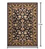Black Traditional Wool 5 ft x 7 ft Hand Tufted Carpet