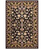 Black Traditional Wool 5 ft x 7 ft Hand Tufted Carpet