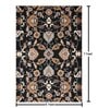 Black Traditional Wool 5 ft x 7 ft Hand Tufted Carpet