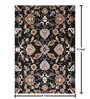 Black Traditional Wool 6 ft x 9 ft Hand Tufted Carpet