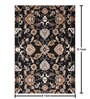 Black Traditional Wool 8 ft x 10 ft Hand Tufted Carpet