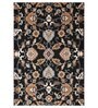 Black Traditional Wool 8 ft x 10 ft Hand Tufted Carpet
