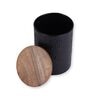 Black Tree Bark Wood & Metal (Set of 2) Storage Jars containers