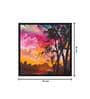 Black Tree With Multi Color Clouds Modern Art Canvas Art Print
