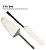 Black Twist Matt Finish Stainless Steel Cake Set