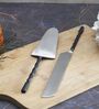 Black Twist Matt Finish Stainless Steel Cake Set