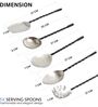 Black Twist Matt Finish Stainless Steel Serving Spoons Set of Five
