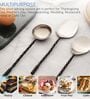 Black Twist Matt Finish Stainless Steel Serving Spoons Set of Three