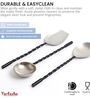 Black Twist Matt Finish Stainless Steel Serving Spoons Set of Three