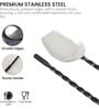 Black Twist Matt Finish Stainless Steel Serving Spoons Set of Three