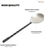 Black Twist Matt Finish Stainless Steel Serving Spoons Set of Three