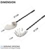 Black Twist Stainless Steel Serving Spoons Set of Two
