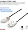 Black Twist Stainless Steel Serving Spoons Set of Two