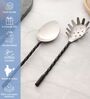 Black Twist Stainless Steel Serving Spoons Set of Two