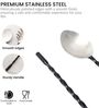 Black Twist Stainless Steel Serving Spoons Set of Two